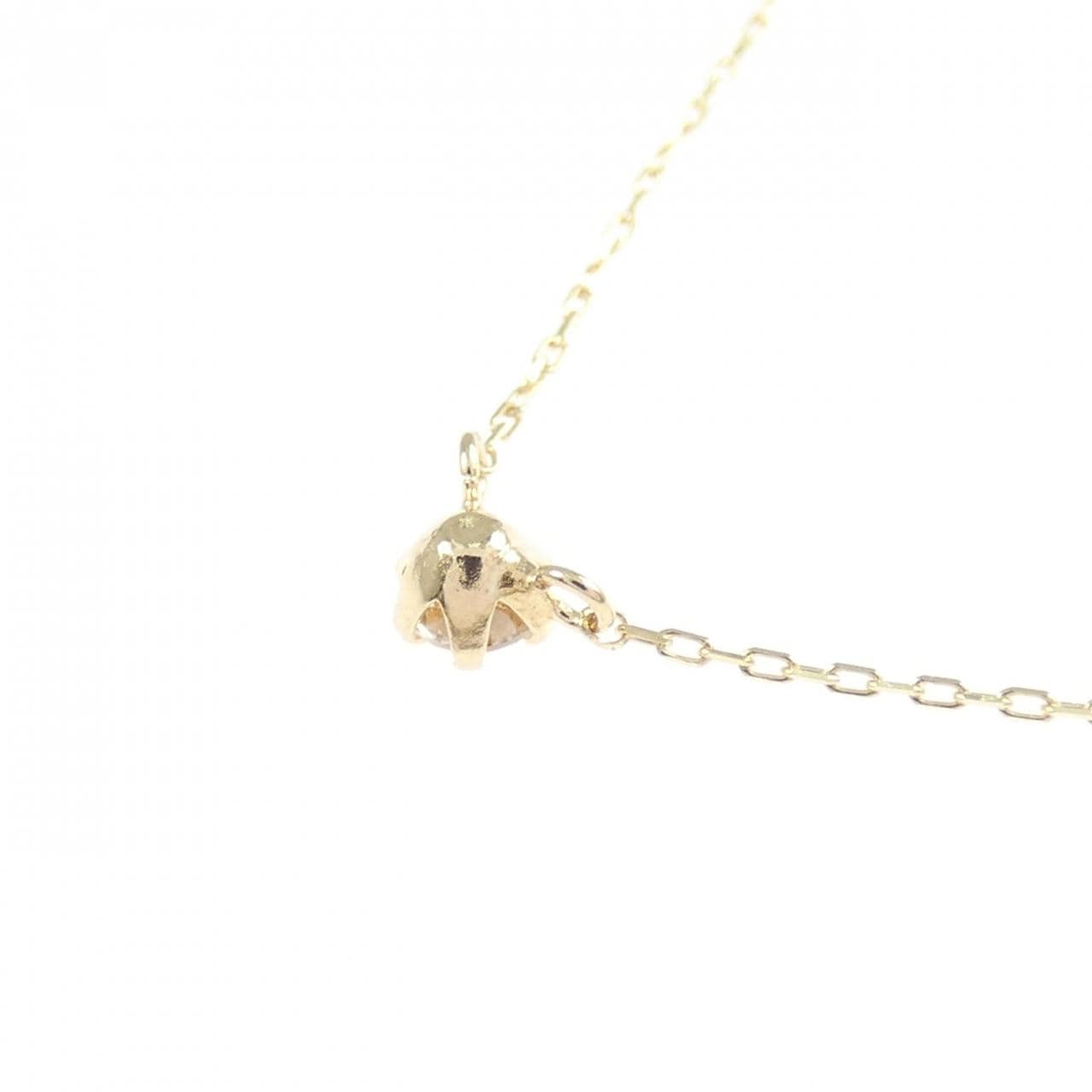 K10YG ソリティア ダイヤモンド ネックレス 0.1CT