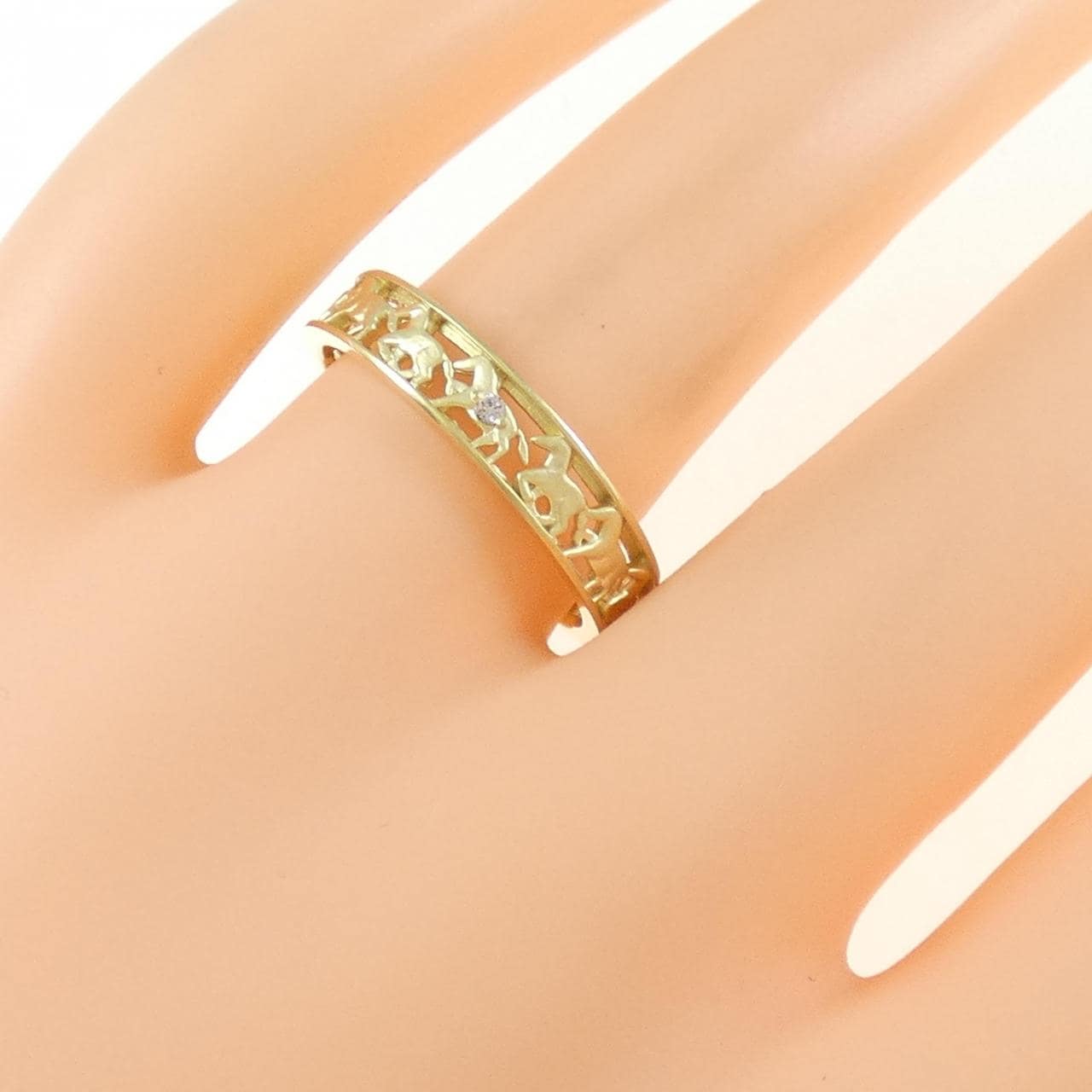 【新品】K18YG ダイヤモンド リング 0.01CT