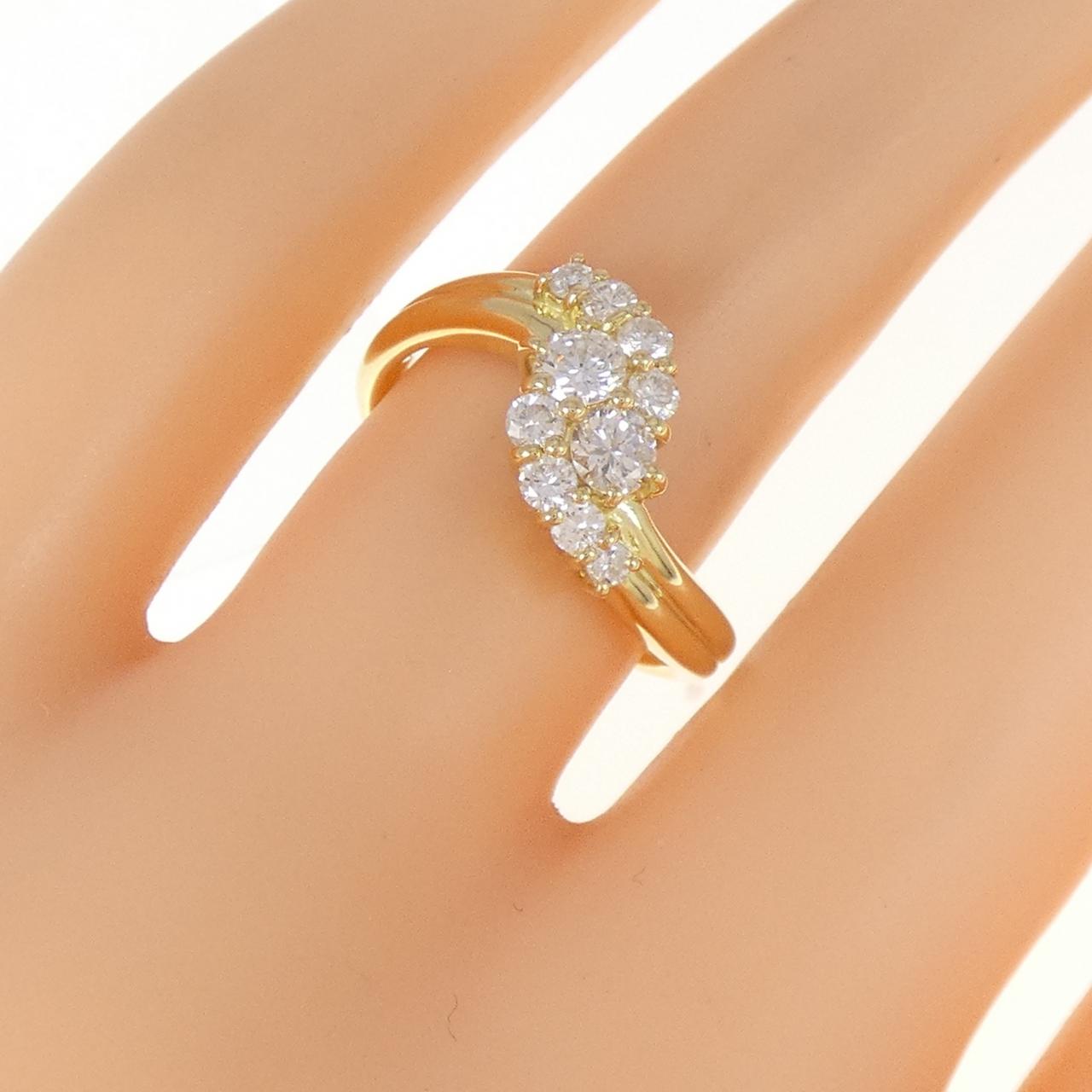 K18YG ダイヤモンド リング 0.62CT