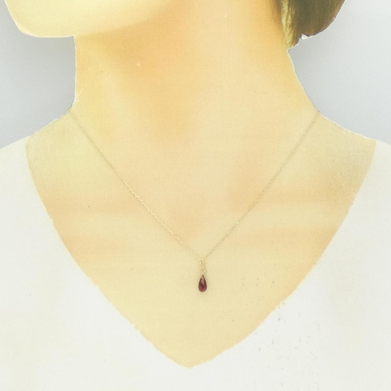 【新品】K10YG ガーネット ネックレス