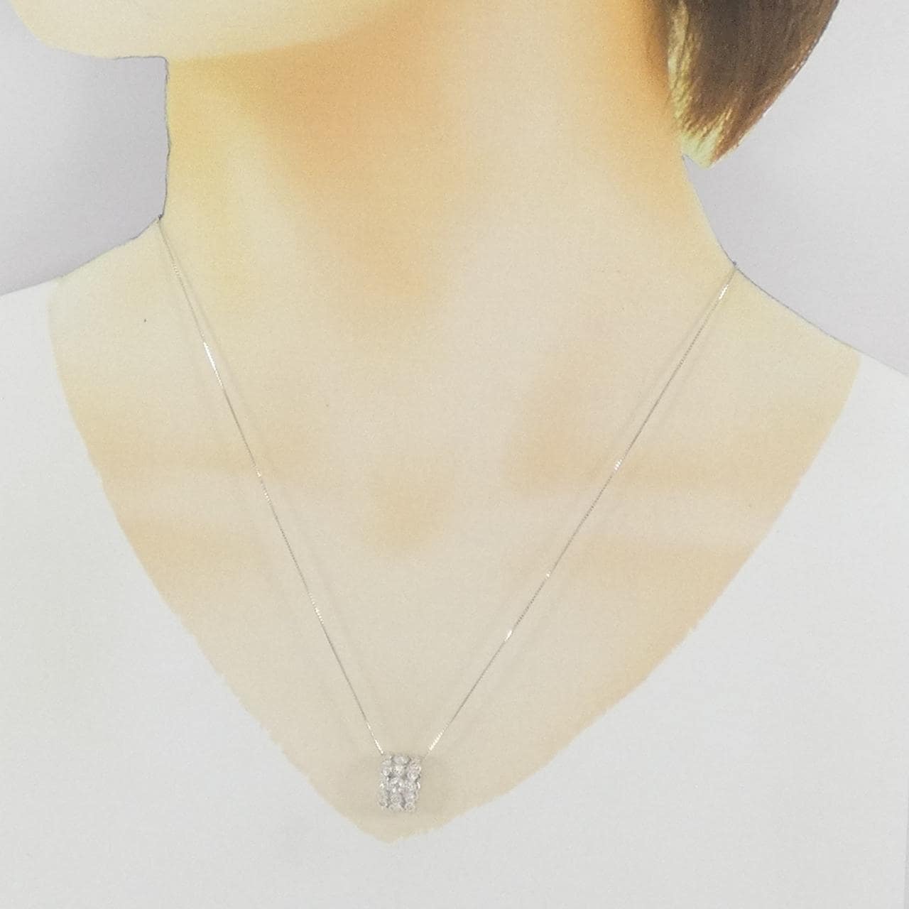 K18WG ダイヤモンド ネックレス 0.71CT