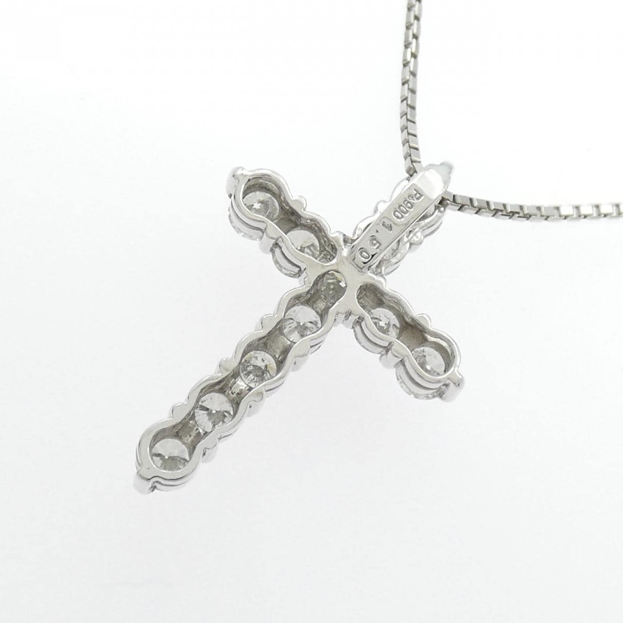 PT900/PT850 クロス ダイヤモンド ネックレス 1.50CT