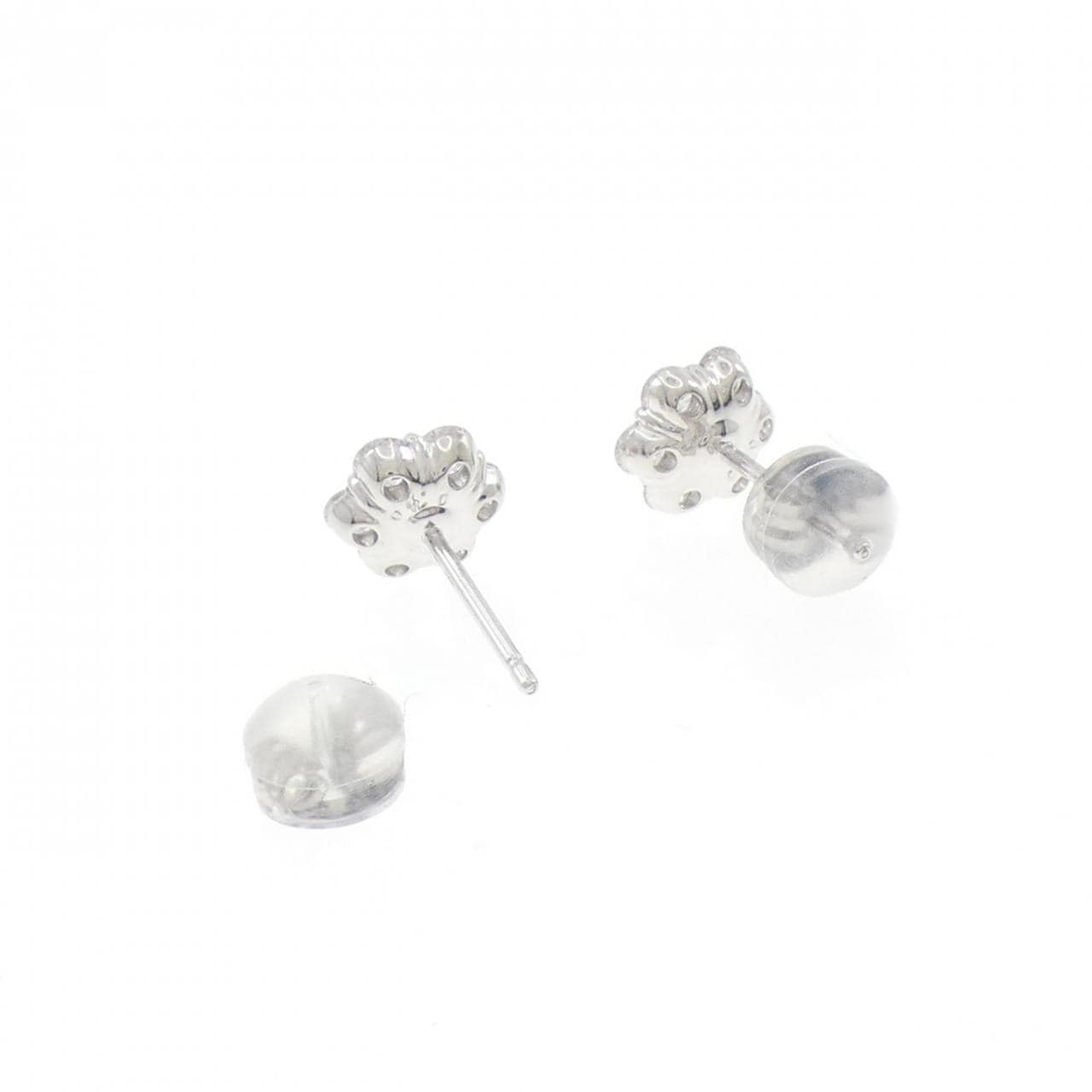 PT900 フラワー ダイヤモンド ピアス 0.80CT