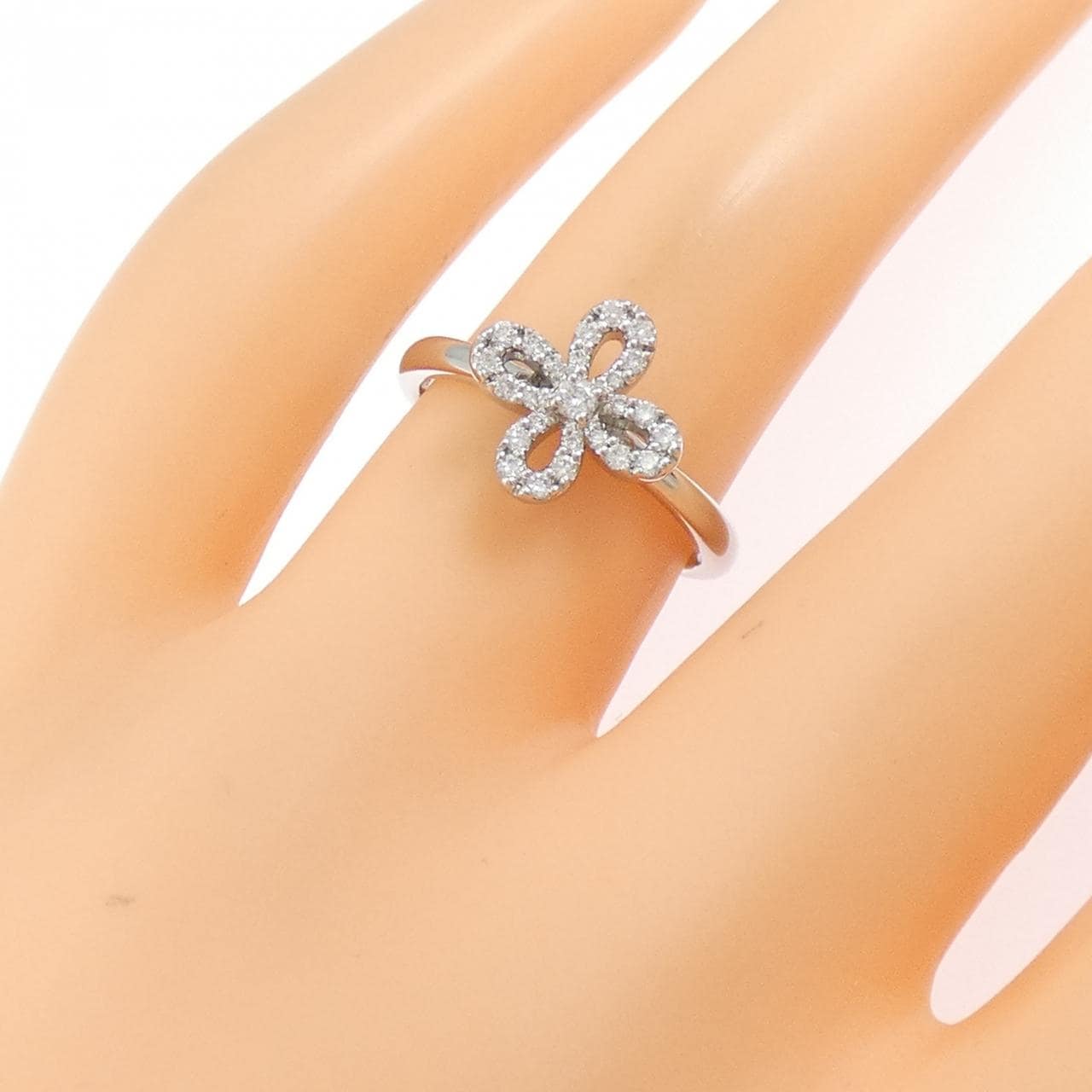 ポンテヴェキオ フラワー ダイヤモンド リング 0.16CT