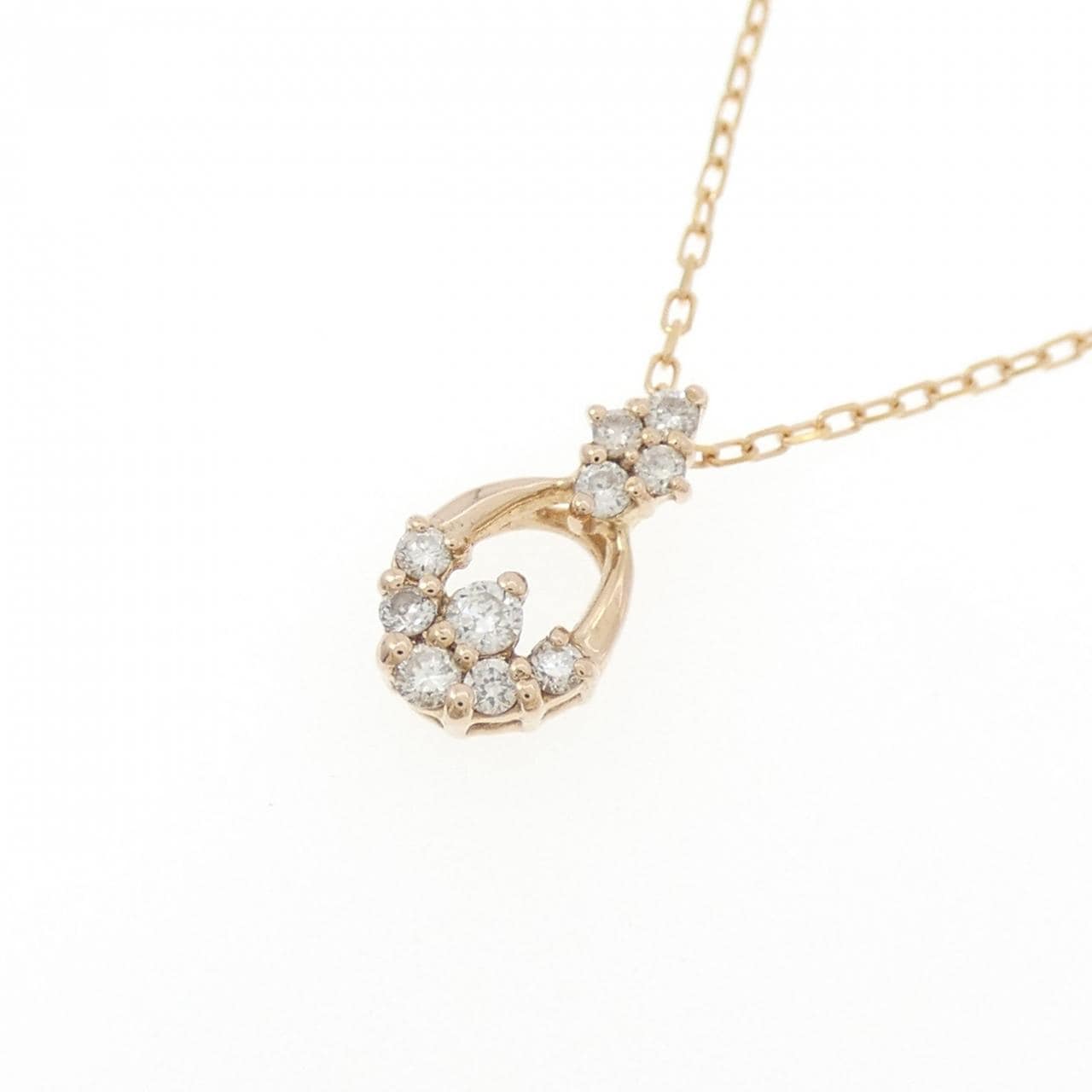 K18PG ダイヤモンド ネックレス 0.10CT