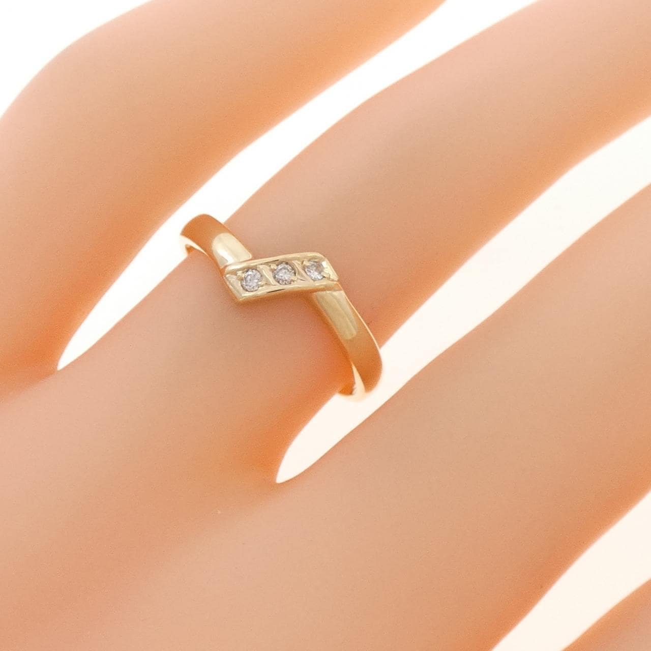 K10YG ダイヤモンド リング 0.04CT