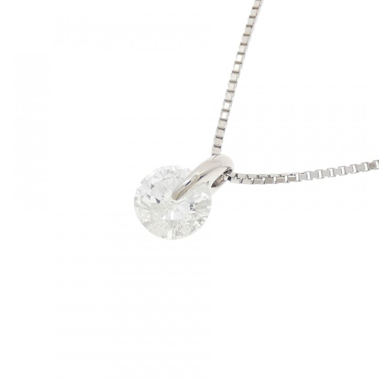 PT900/PT850 ソリティア ダイヤモンド ネックレス 1.077CT