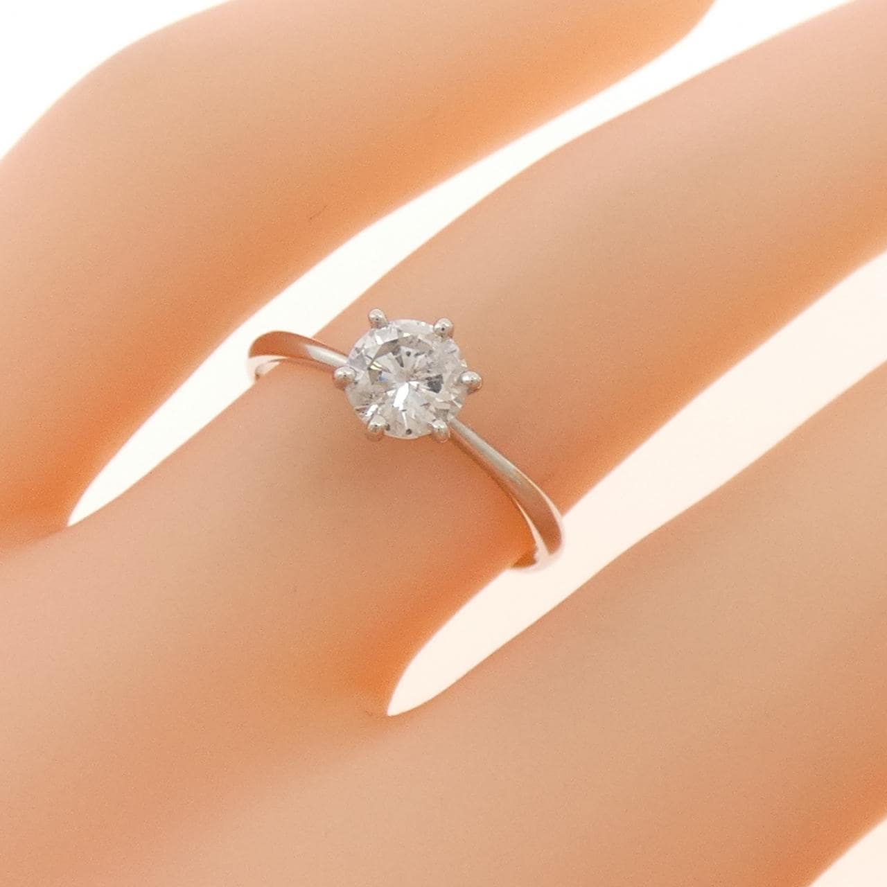PT900 ソリティア ダイヤモンド リング 0.522CT