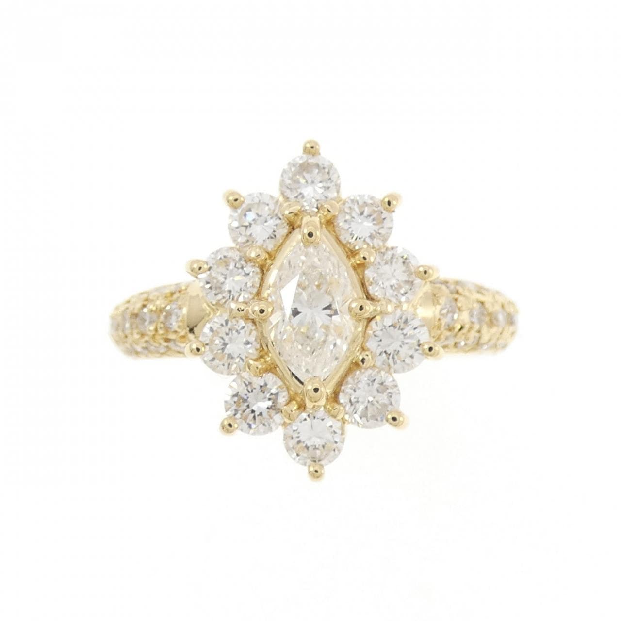 K18YG ダイヤモンド リング 0.382CT