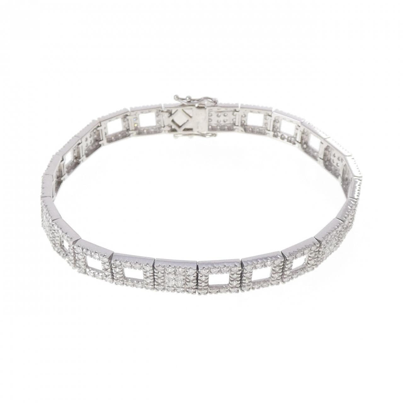 K18WG ダイヤモンド ブレスレット 2.50CT