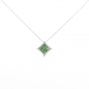 K18WG グリーンガーネット ネックレス 0.24CT