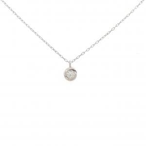 K10WG ソリティア ダイヤモンド ネックレス 0.08CT