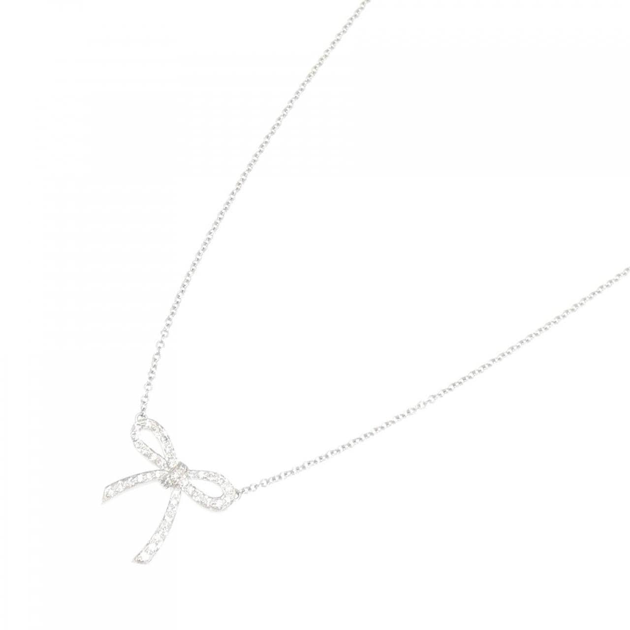 TIFFANY ribbon Diamond necklace