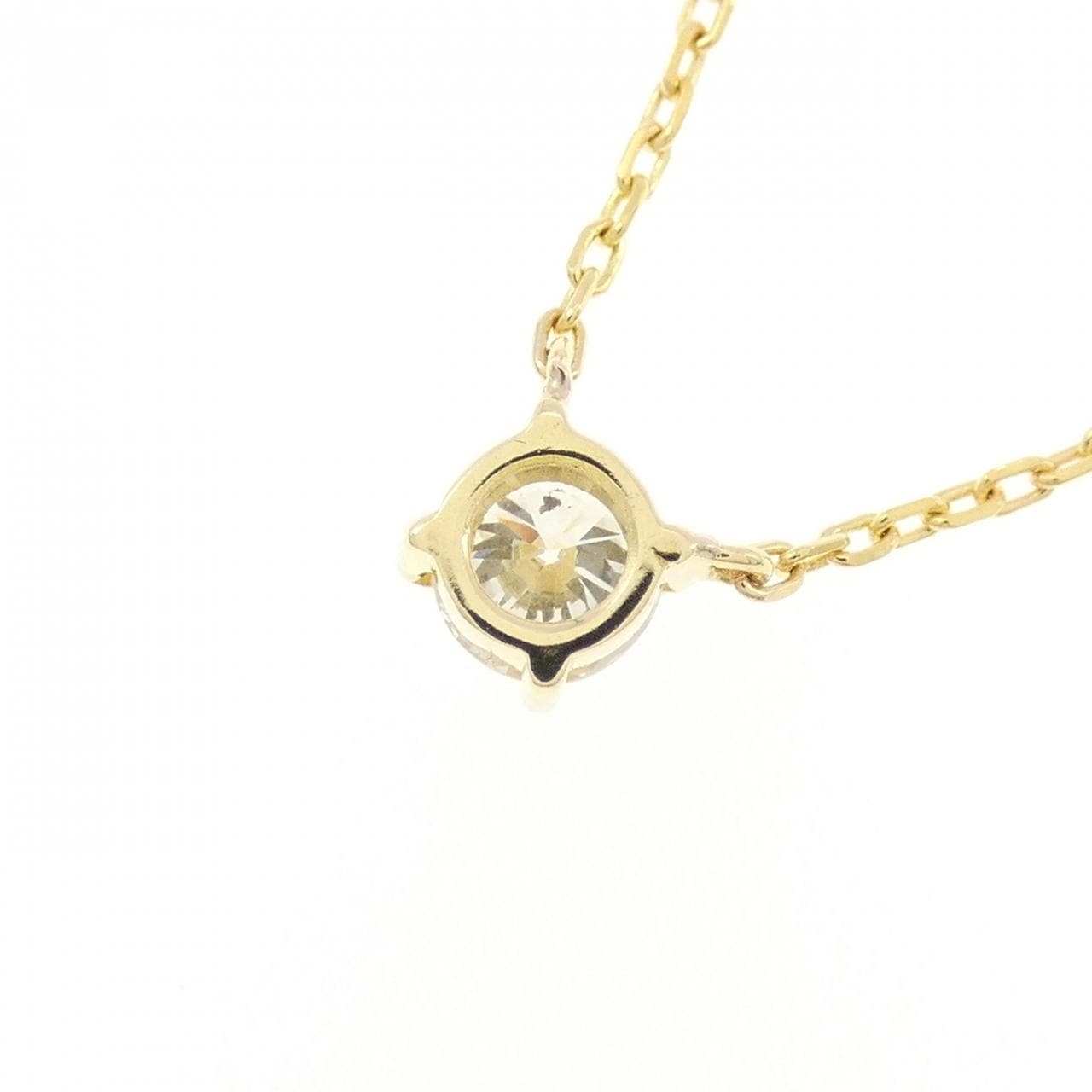 K18YG ソリティア ダイヤモンド ネックレス 0.43CT
