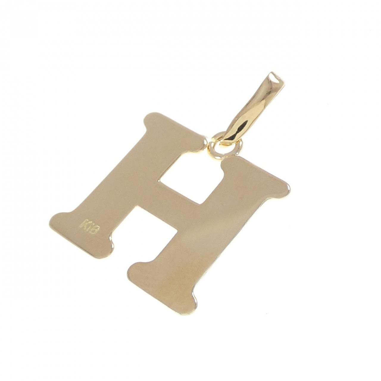 K18YG イニシャルH ペンダント