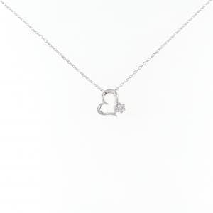 K10WG Heart Diamond Necklace 0.02CT