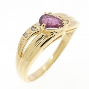 K18YG ルビー リング 0.27CT