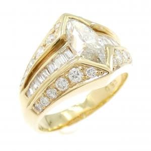 K18YG ダイヤモンド リング 1.22CT