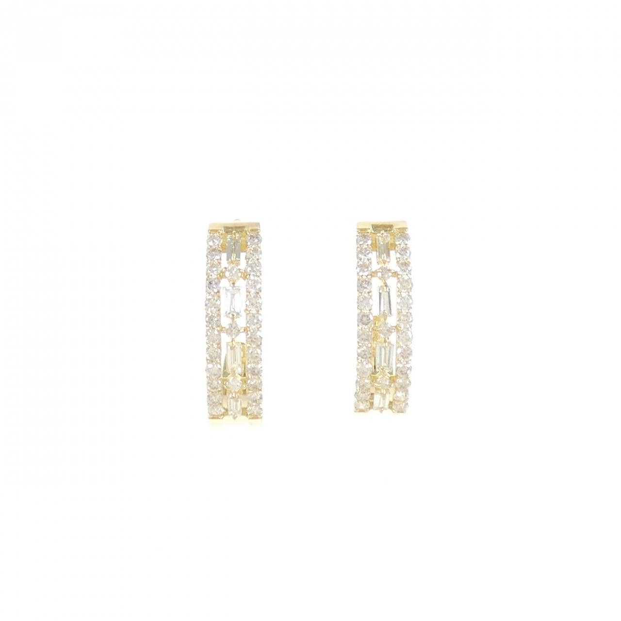 [BRAND NEW] K18YG Diamond earrings 0.50CT