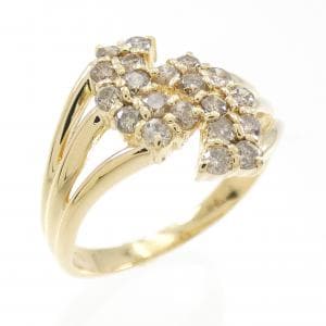 K18YG ダイヤモンド リング 0.56CT