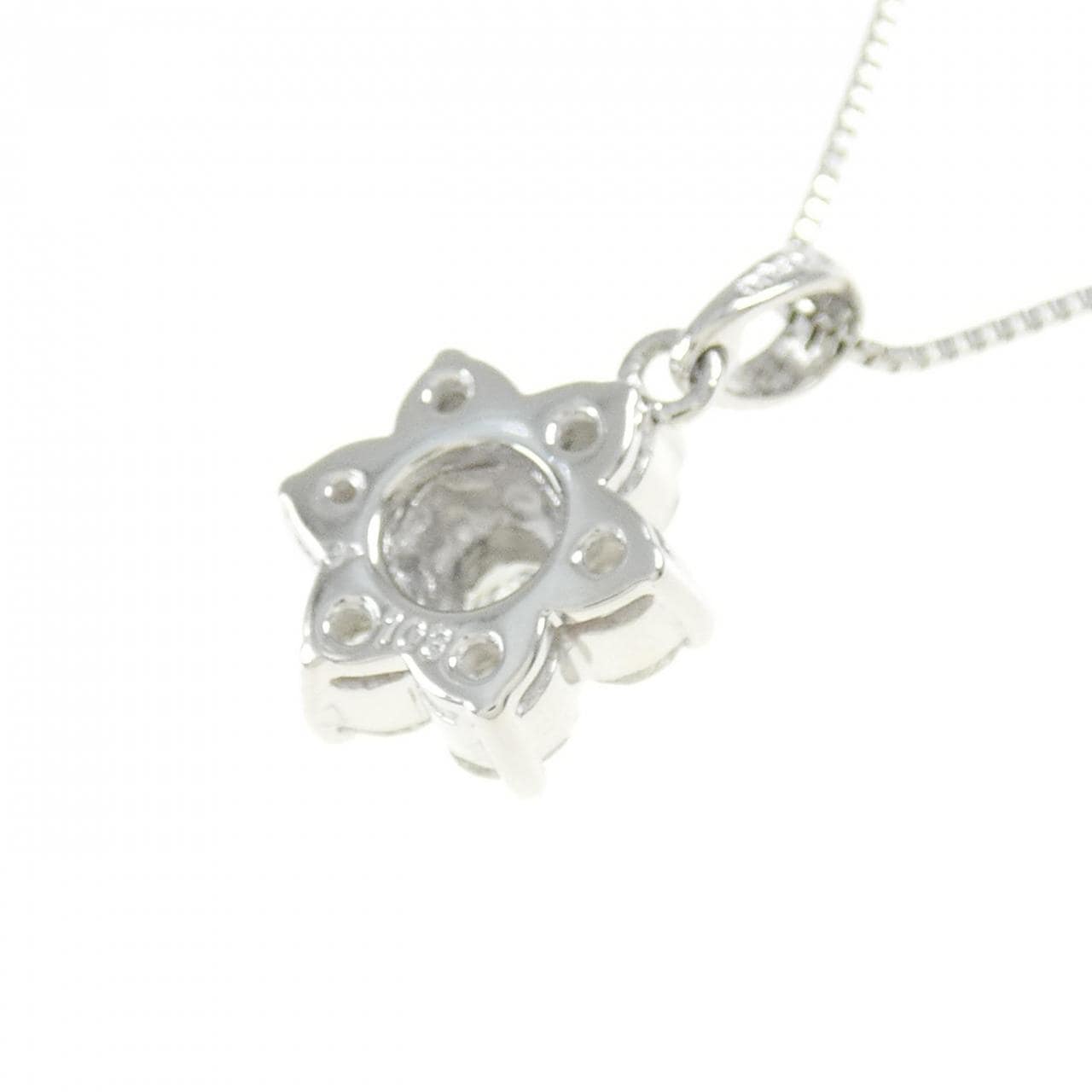 PT900/PT850 フラワー ダイヤモンド ネックレス 1.03CT