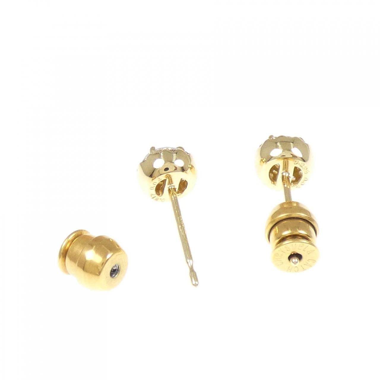 [再加工款] K18YG/ST鑽石耳環 0.217CT 0.225CT EF SI2 VG-GOOD