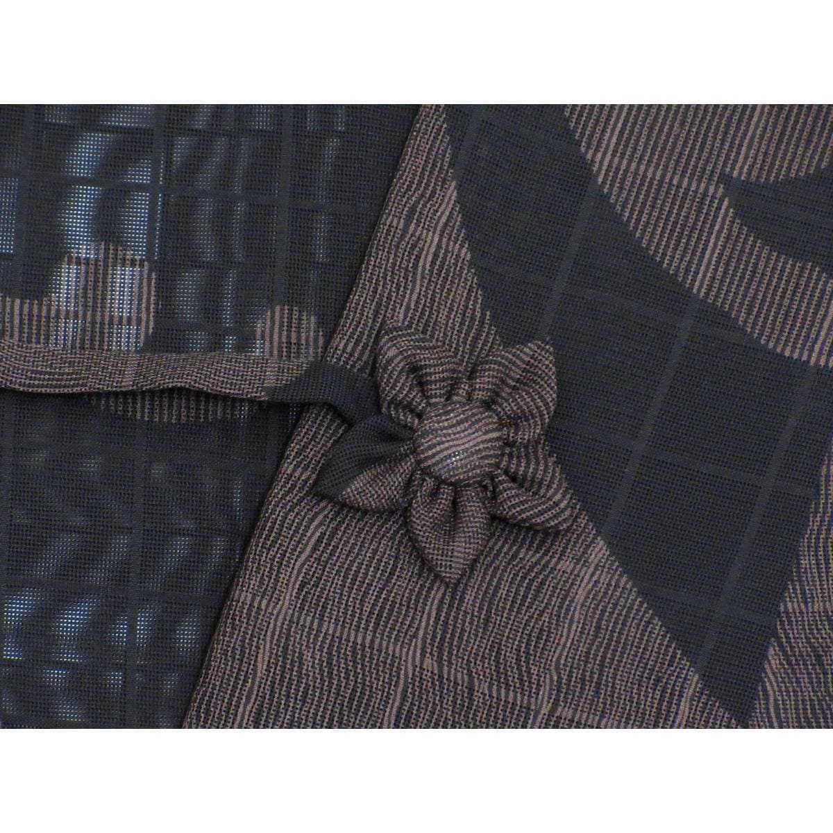 お洒落コート　単衣　紗織　セミロング　裄丈Ｓ寸