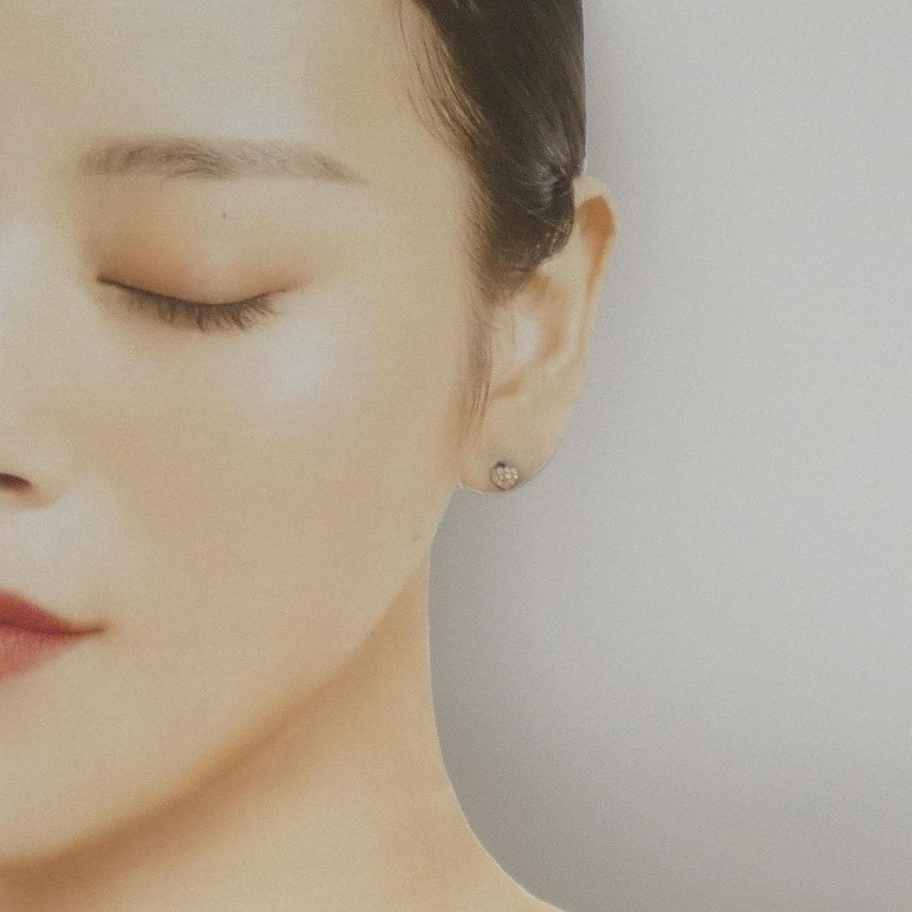 K18PG ハート ダイヤモンド ピアス 0.10CT