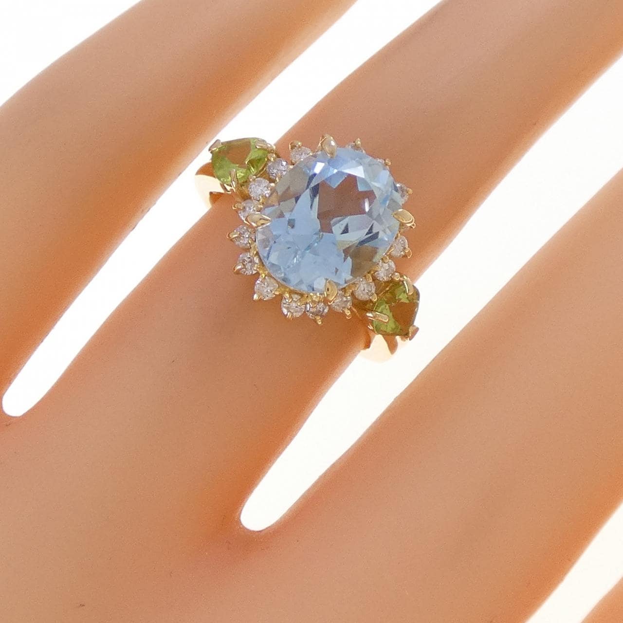 K18YG カラーストーン リング