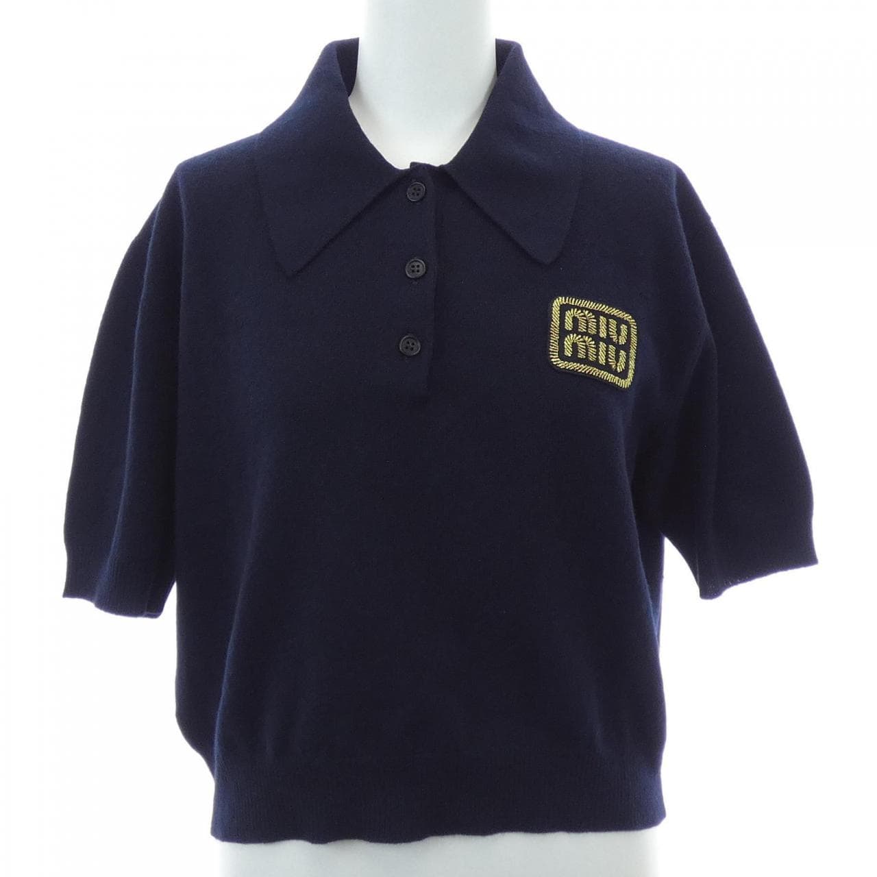 ミュウミュウ MIU MIU カシミヤ ニット ポロシャツ MML896 SOOO 14M3 ポロシャツ