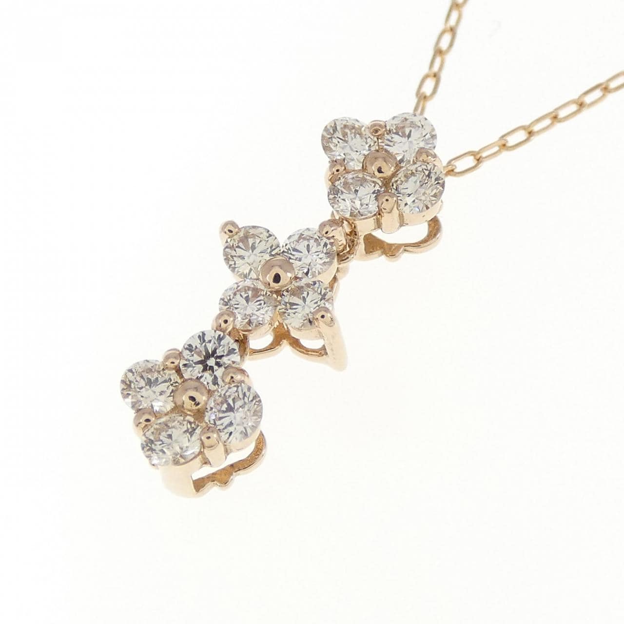 K18PG ダイヤモンド ネックレス 0.30CT