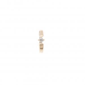 K18PG ダイヤモンド ピアス 0.02CT 片耳