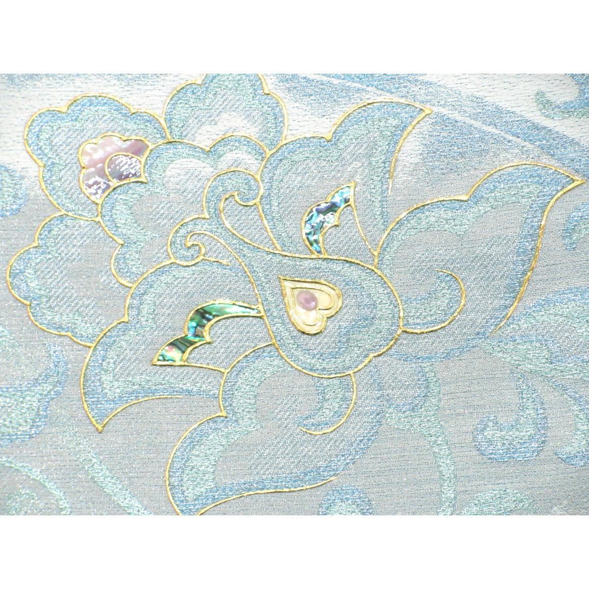【新品】袋帯　アメジスト　螺鈿加工【藤本隆士】