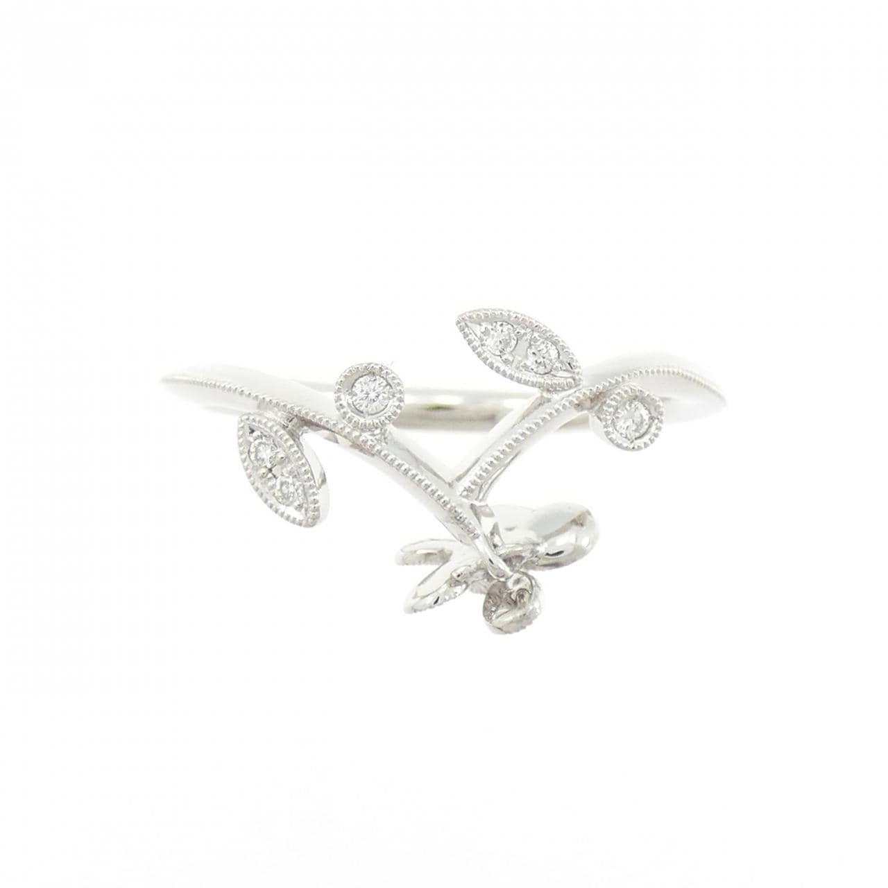 PT900 フラワー ダイヤモンド リング 0.07CT