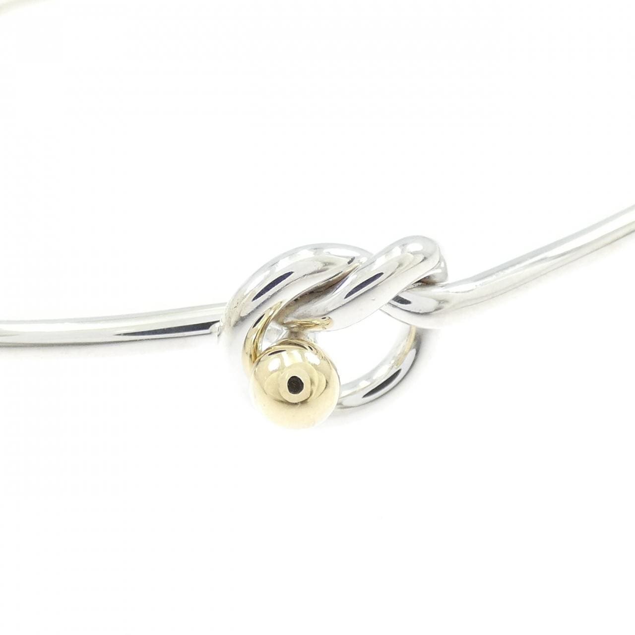 【ヴィンテージ】ティファニー フラットワイヤー フック&アイ ハート バングル