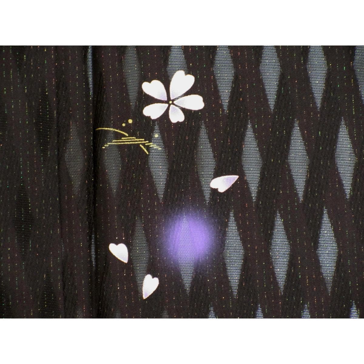 [Unused items] Single coat, Saori pattern, small pattern, Yuzen gold painting
