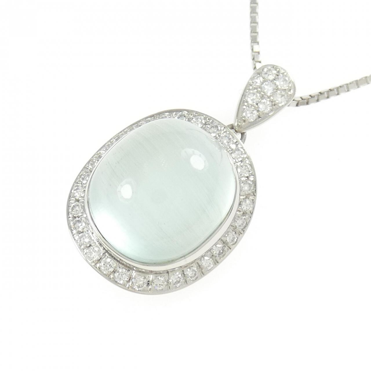 PT900/PT850海蓝宝猫眼项链 14.43CT