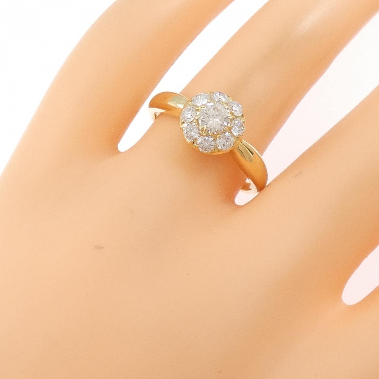 K18YG ダイヤモンド リング 0.74CT