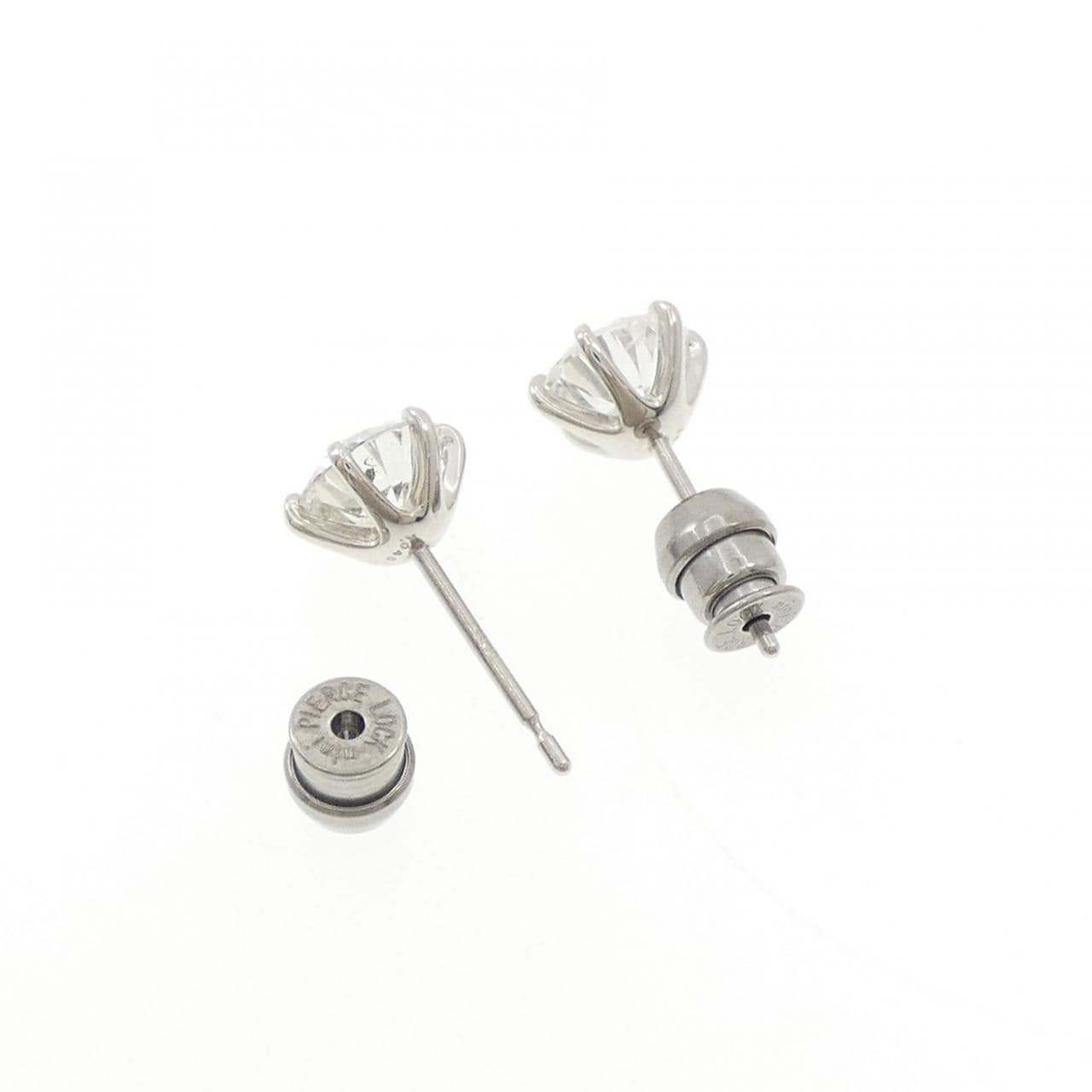 【リメイク】PT900/ST ダイヤモンド ピアス 1.021CT 1.046CT D-E I1 VG-GOOD