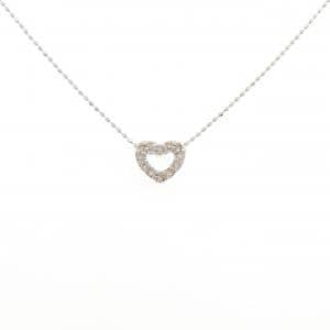 K18WG ハート ダイヤモンド ネックレス 0.15CT