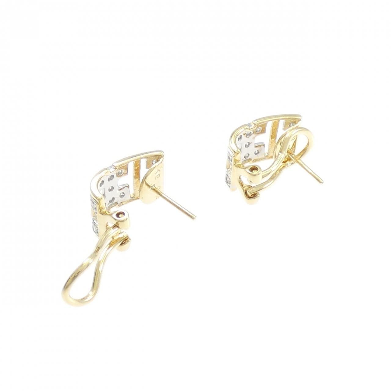 K18YG/K18WG ダイヤモンド ピアス 0.24CT
