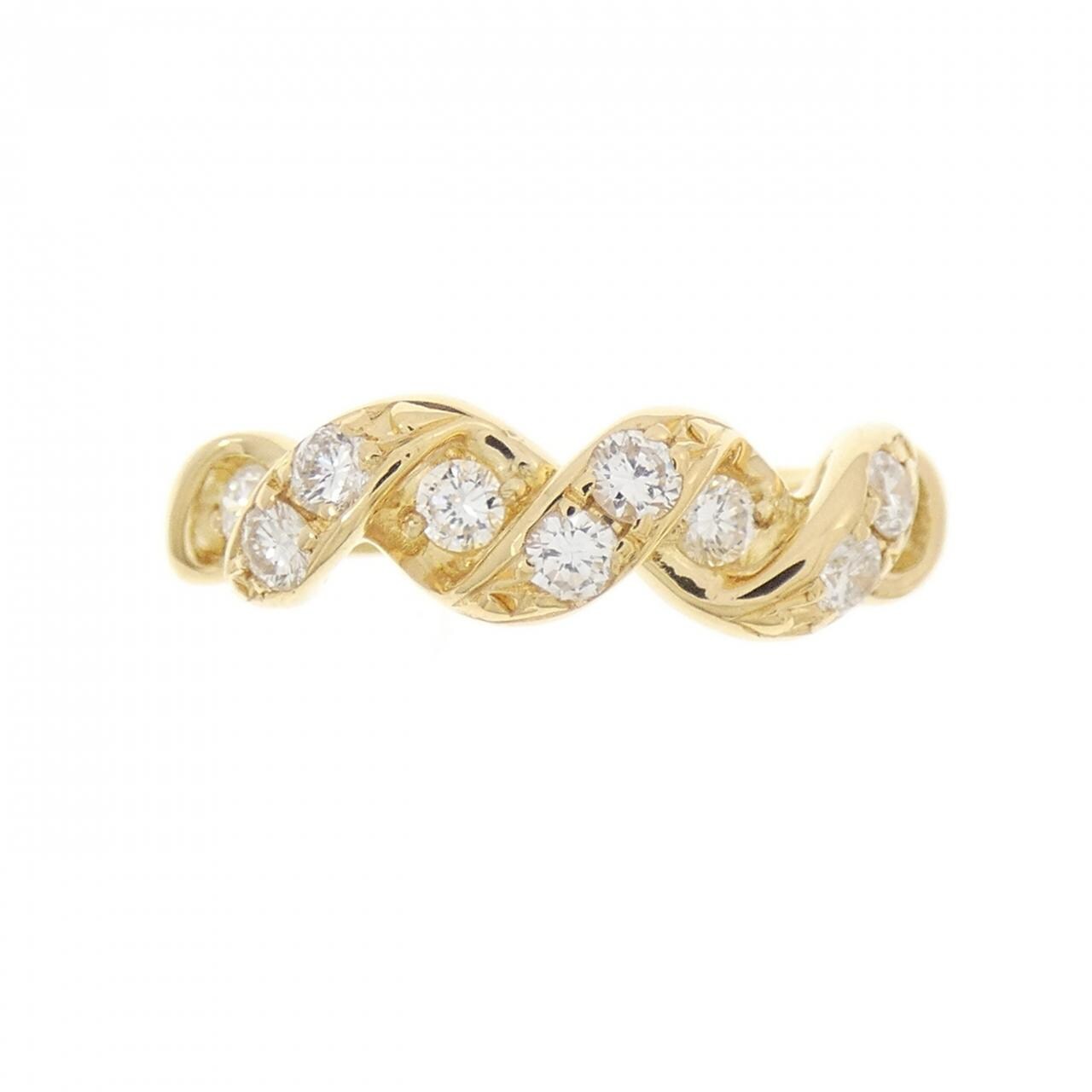 K18YG ダイヤモンド リング 0.37CT