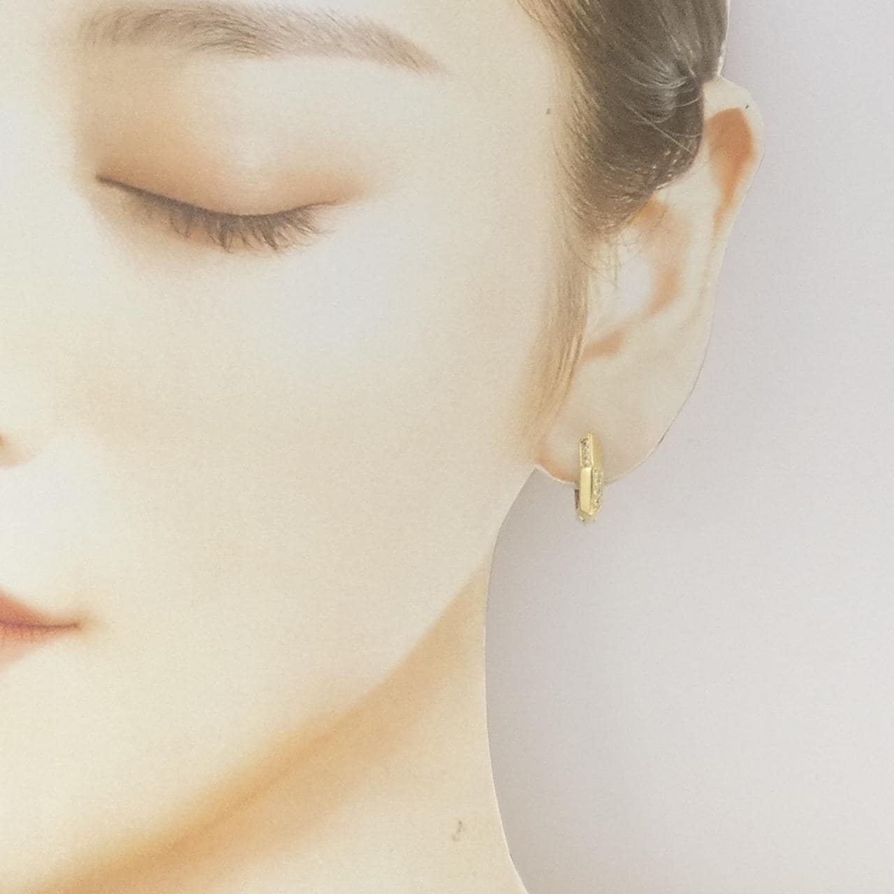 K18YG ダイヤモンド ピアス 0.06CT 片耳