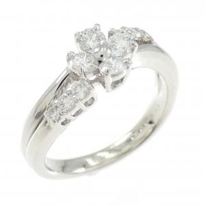 PT900 フラワー ダイヤモンド リング 0.50CT