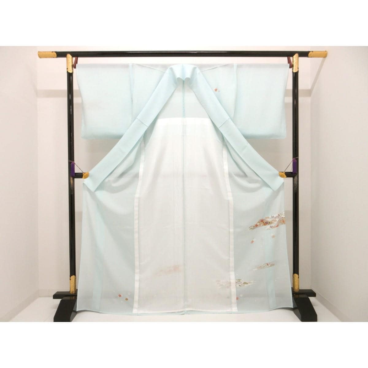 【未使用品】単衣　駒絽訪問着　友禅金彩加工