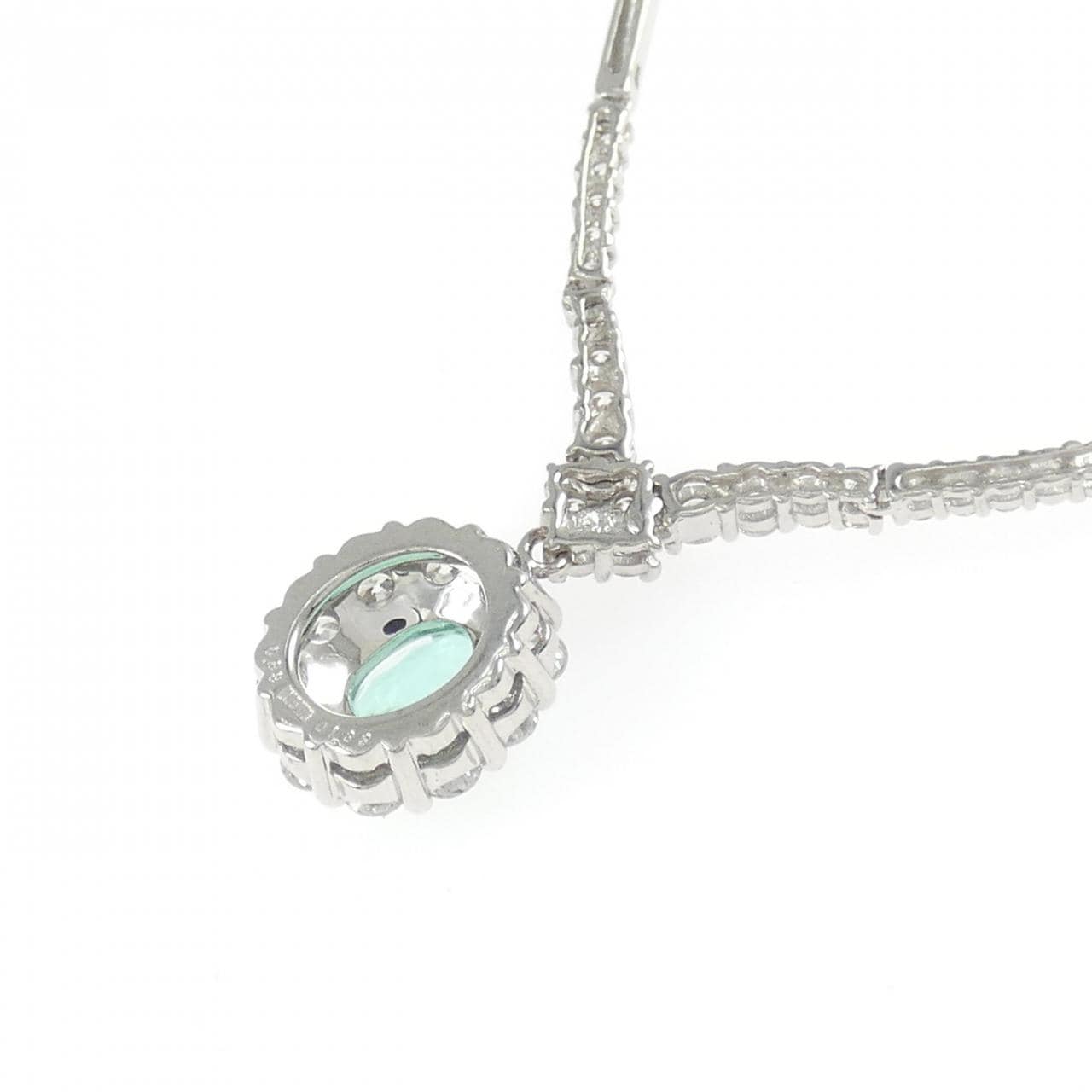 K18WG 帕拉伊巴碧碧璽項鍊 0.83克拉