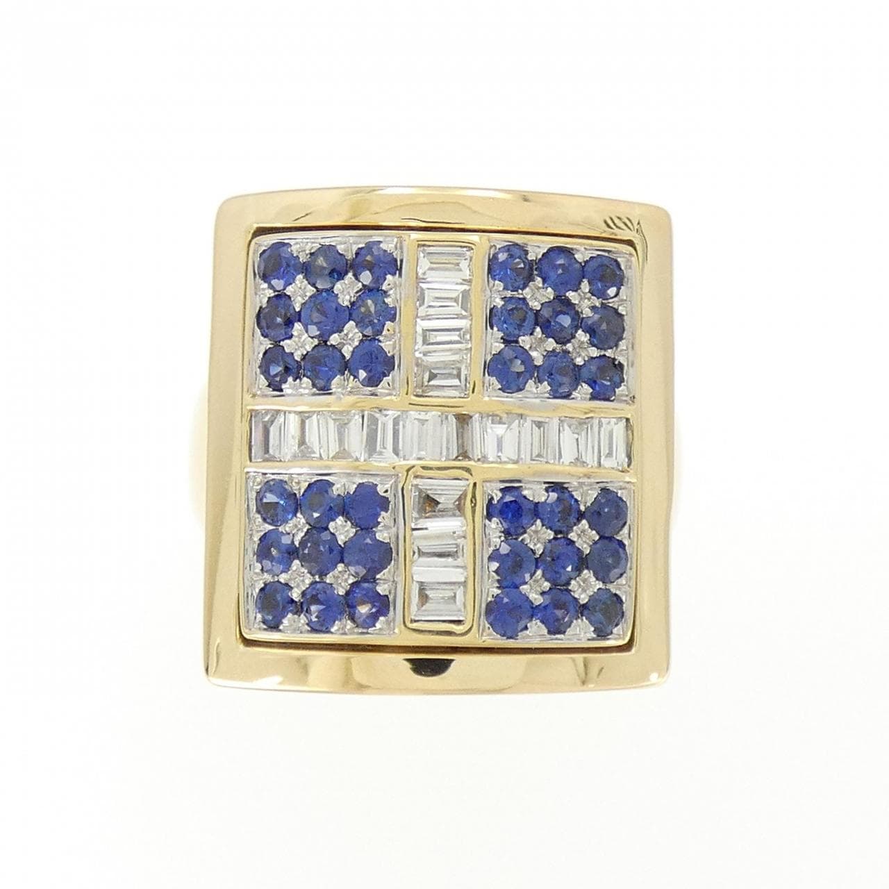 K18YG/K18WG Sapphire Ring 0.91CT