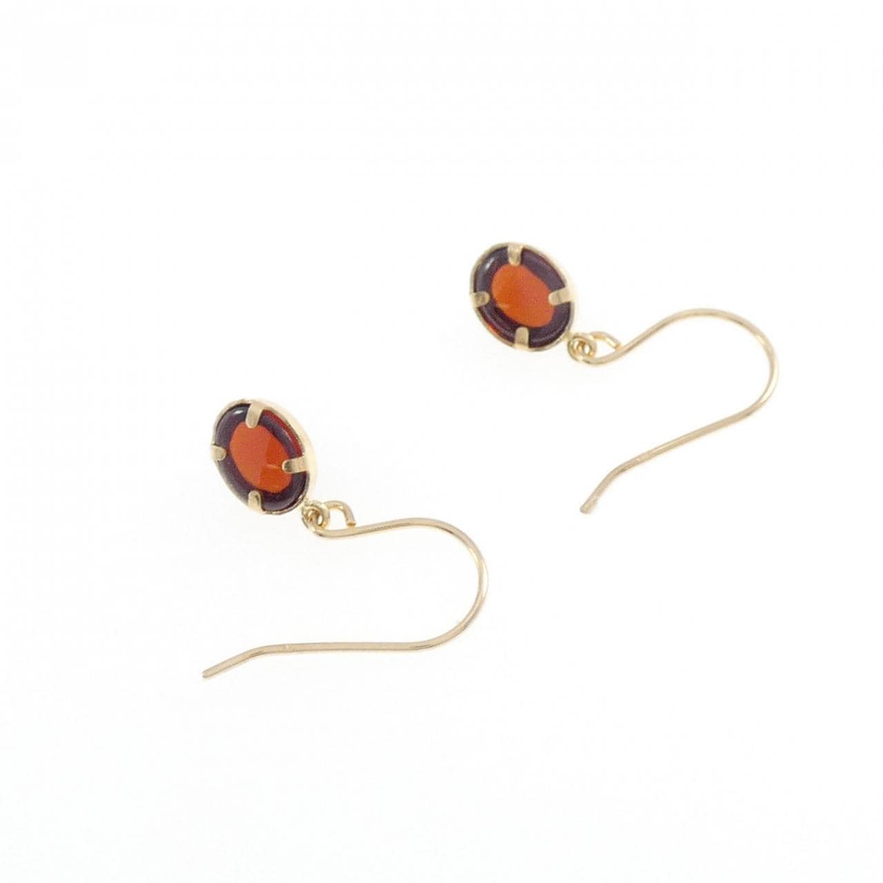 [BRAND NEW] K18YG Garnet earrings