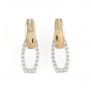 K18PG/PT900 ダイヤモンド ピアス 0.32CT