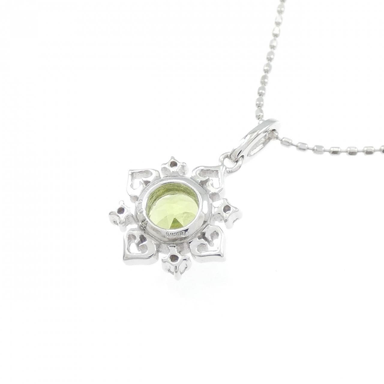 K18WG ペリドット ネックレス 0.60CT